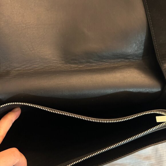 Celine Suede Shoulder Handbag with Silver Chain - Picture 10 of 14